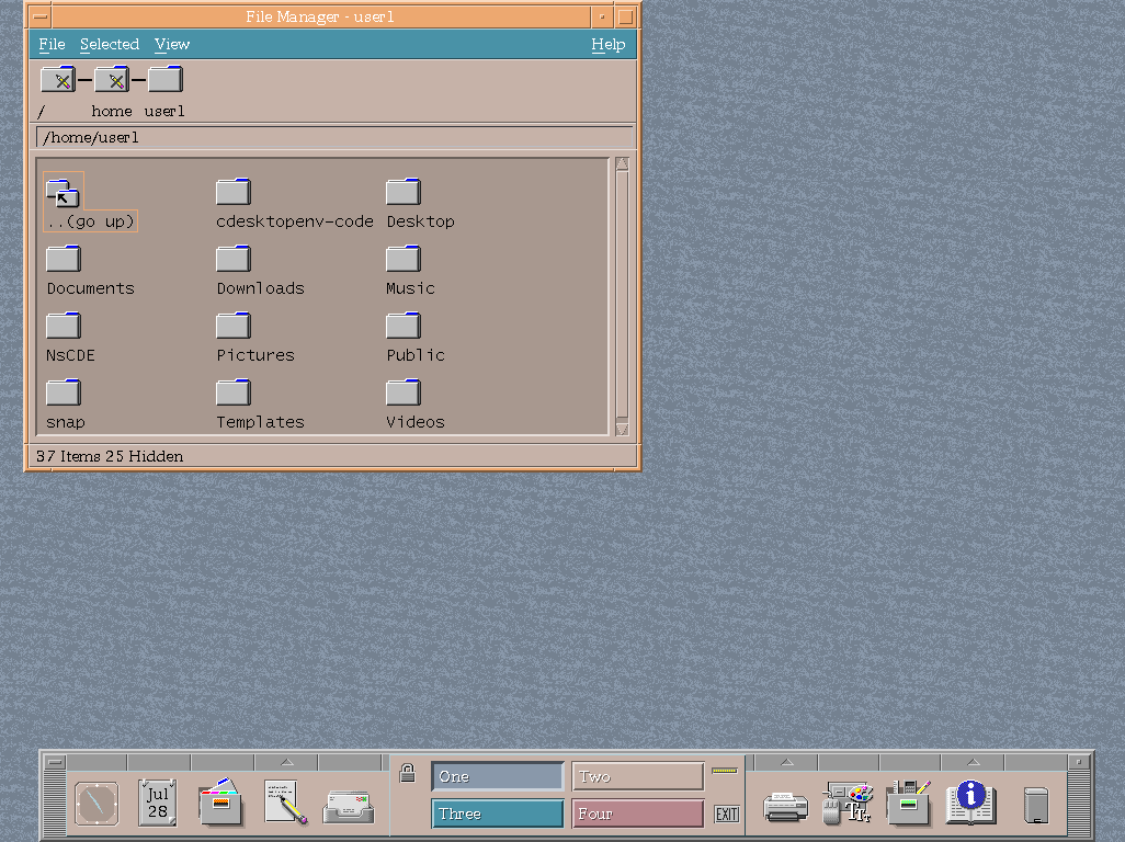 Screenshot of CDE File Manager