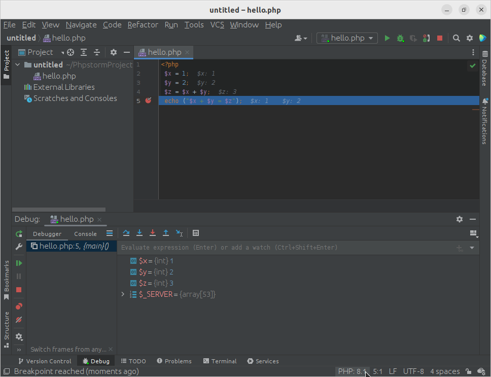 phpstorm debug local apache