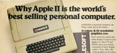 Top of the 1978 Apple Ad with the headline reading: Why Apple II is the world's best selling personal computer.